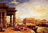 Edward Pritchett Wall Art - Looking To St Mark's Square From The Dogana